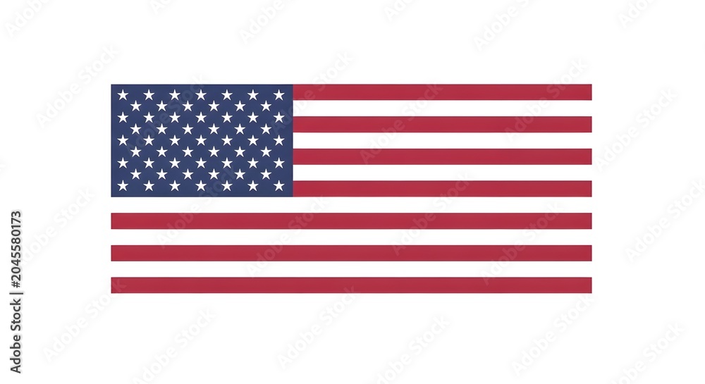 Fototapeta premium American flag isolated on white background