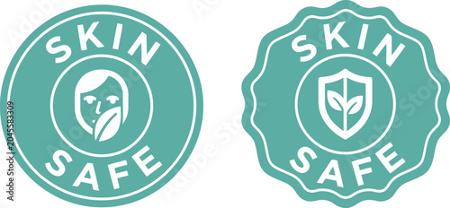Photos Skin Safe Badge Icons for Cosmetic and Personal Care Products