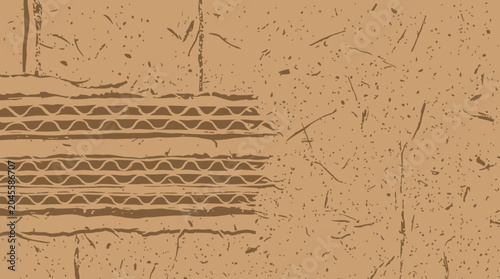 Foto Eco cardboard texture background, stacked paper layers and natural fiber effect,