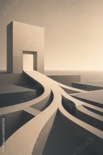 Architectural Flow Systems – Abstract Monumental Vector Collection.