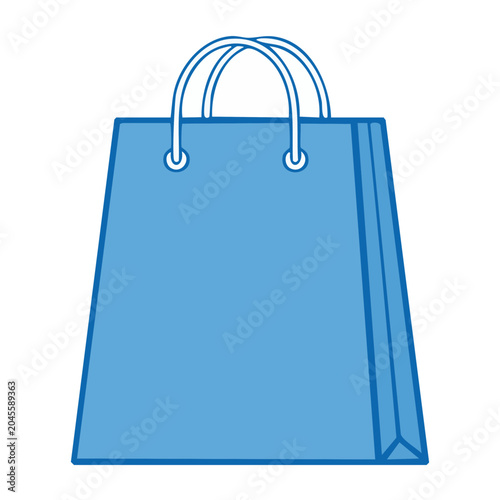 Blue shopping bag icon