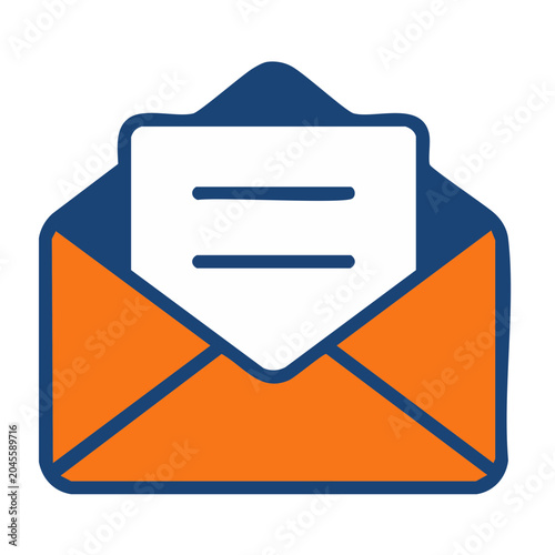 Open Envelope with Letter Icon