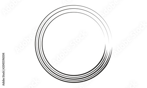 Fényképezés abstract hand drawn artistic black artistic scroll pen vector illustration