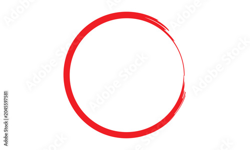 abstract hand drawn artistic red artistic paintbrush vector illustration.