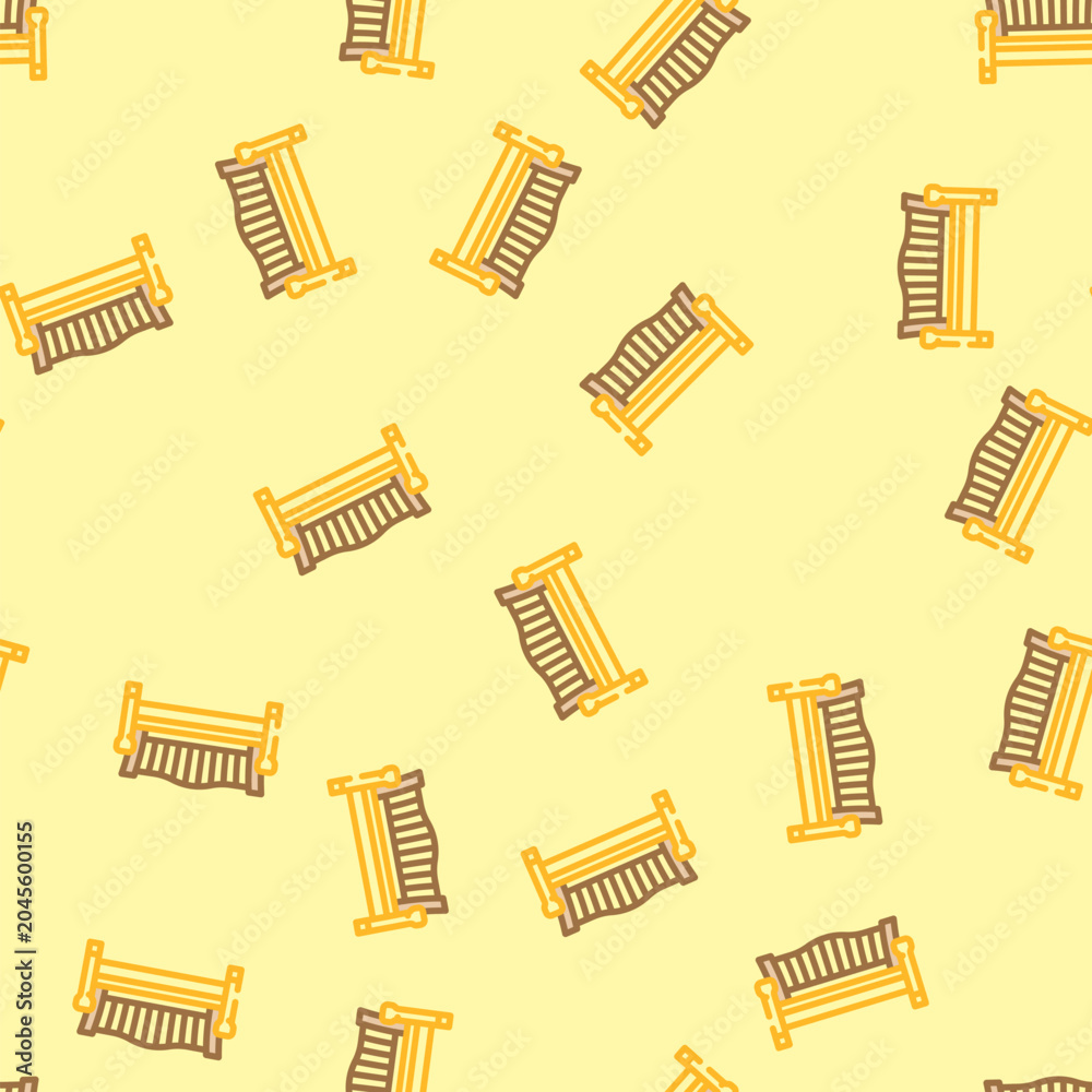 Obraz premium bench outdoor furniture vector seamless pattern bench outdoor furniture sign illustration