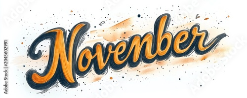 Hand-lettered word 
