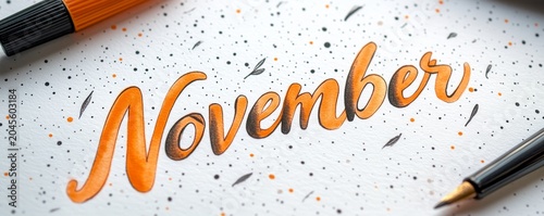 Hand-lettered word 