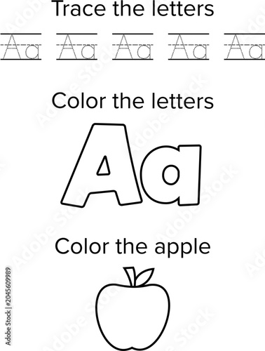 Learning Alphabet for kids worksheet 