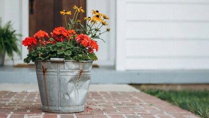 Juneteenth Celebration with Symbolic Flower Pot and Blooms. Generative AI.