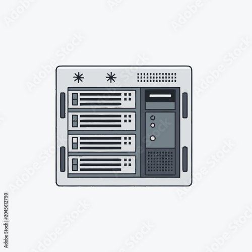 Computer Server Hardware Technology Equipment.