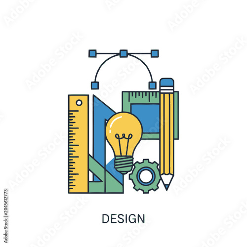 Creative design and engineering tools icon.
