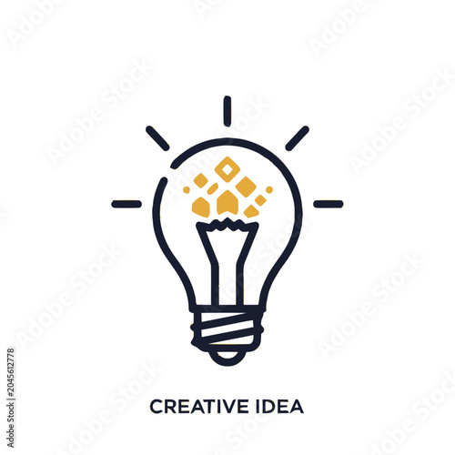 Creative Idea Light Bulb Concept.