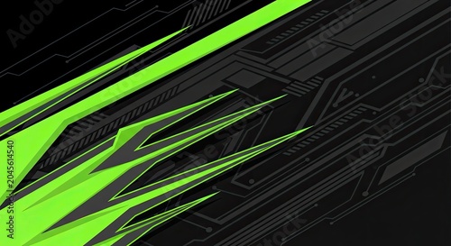 Lime green and black futuristic racing livery background.