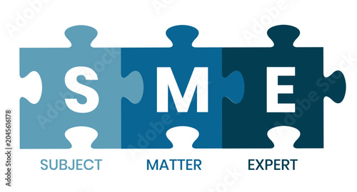 Foto SME - Subject matter expert acronym stock illustration Infographic, Business, Ic