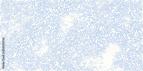 Cyan halftone pattern on white background dotted texture illustration