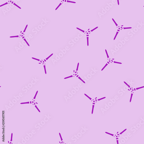 Tableau sur toile caltrops weapon military glyph vector seamless pattern