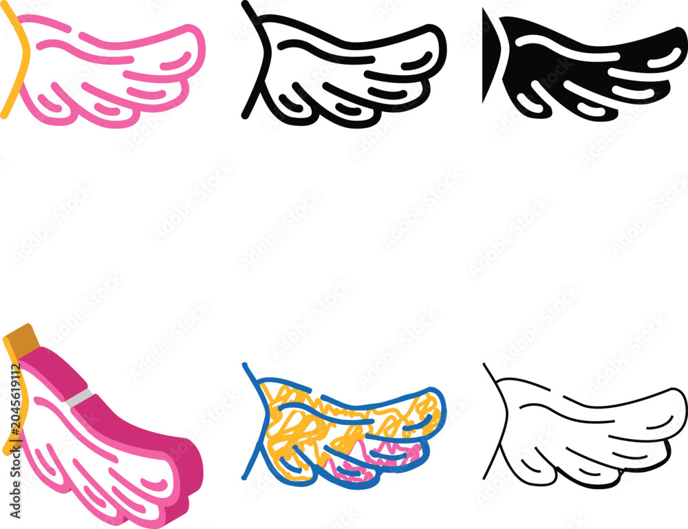Naklejka premium cupeydon clean wing color icon vector. cupeydon wing sign. isolated symbol illustration