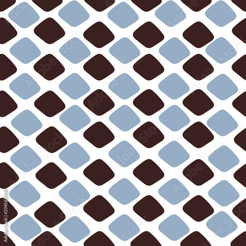 Blue and brown snake print pattern animal seamless.