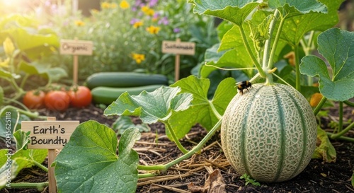 melon in the garden