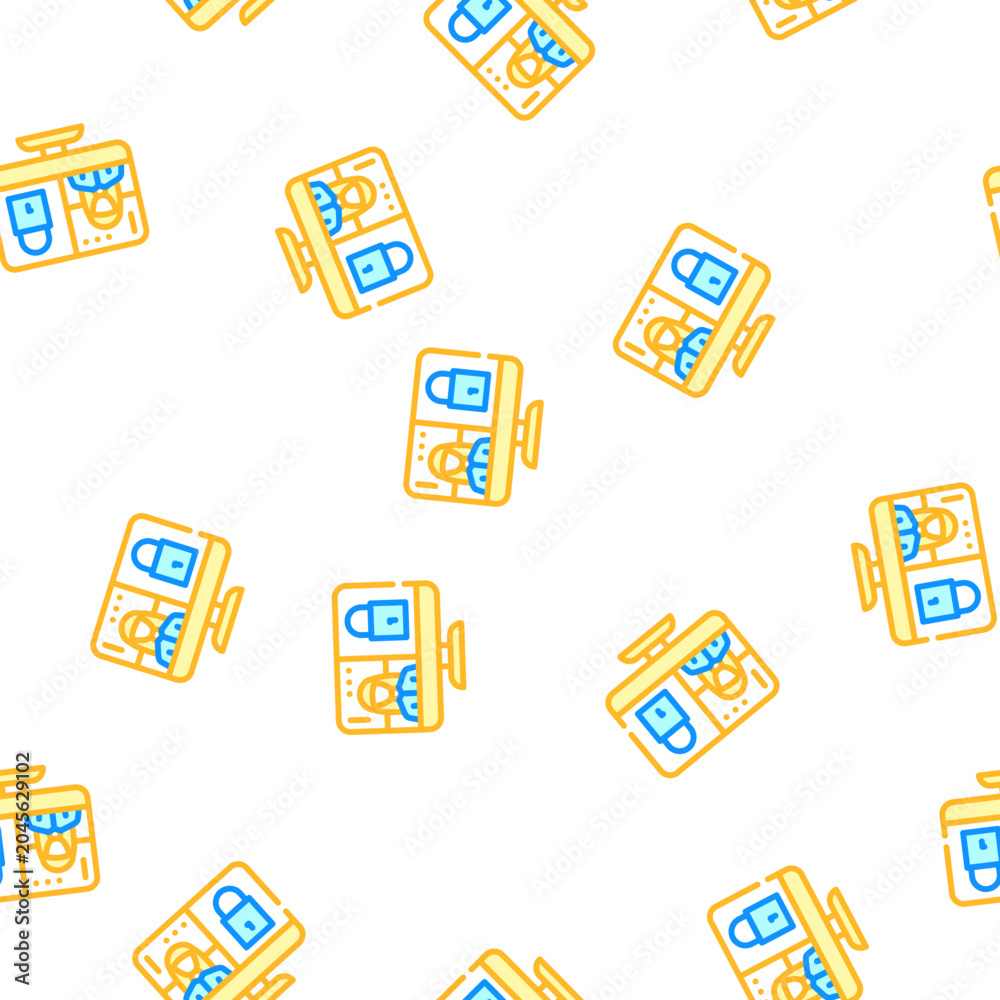 Fototapeta premium closed conference vector seamless pattern closed conference sign illustration