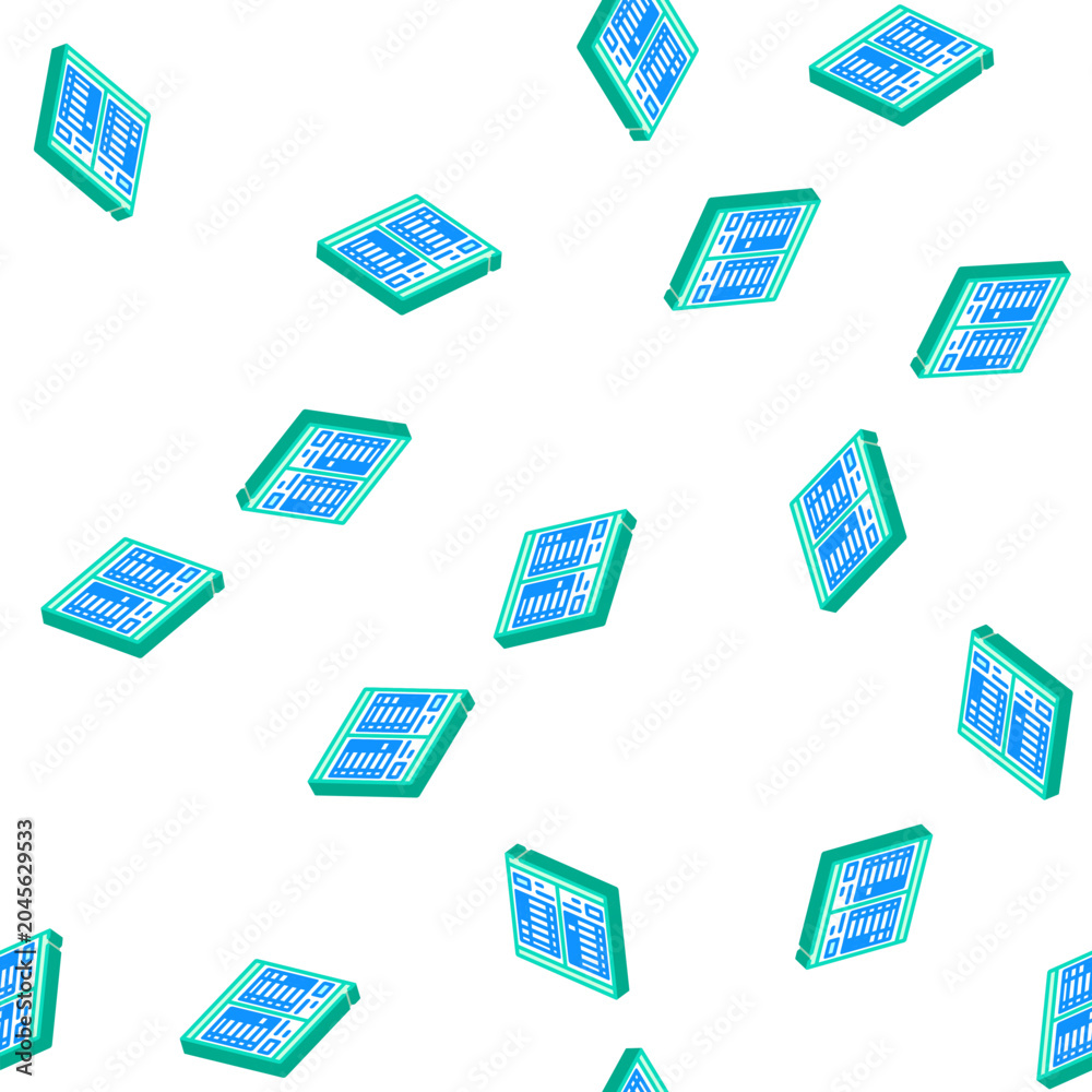 Fototapeta premium datebook with calendar isometric seamless pattern. datebook with calendar sign illustration