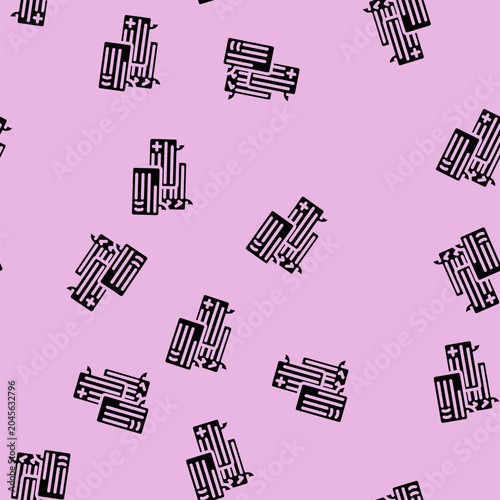 Quadro su tela medical consultation cancer treatment glyph vector seamless pattern