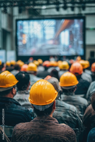 Engaged Workforce: Construction Professionals Attending an Informative Safety Seminar
