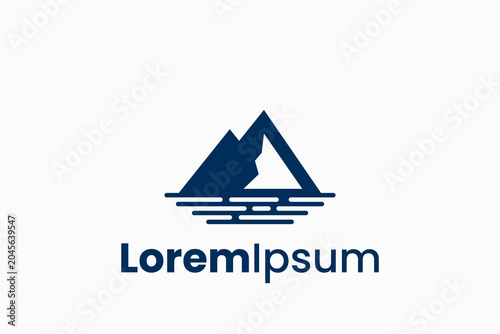 Mountain River Vector Logo Premium 
