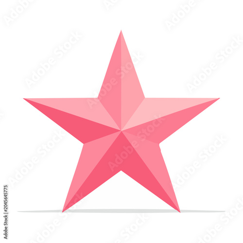 Pink star icon on white background