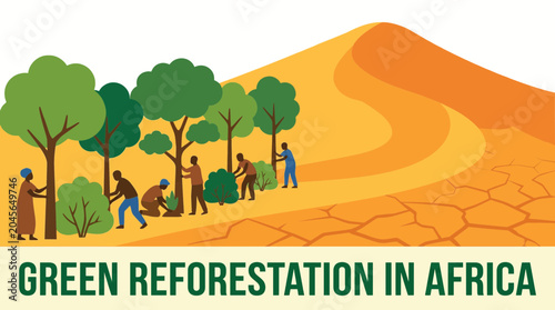 Photos Green Reforestation Effort Combating Desert Encroachment in Africa