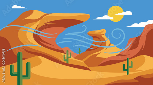 Photos Wind Erosion Carving Unique Rock Formations in Desert Environment