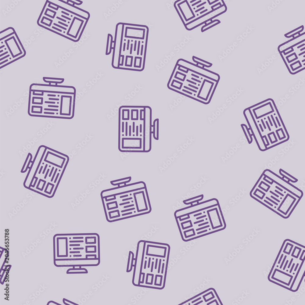 Fototapeta premium display advertising line seamless pattern display advertising thin line illustration