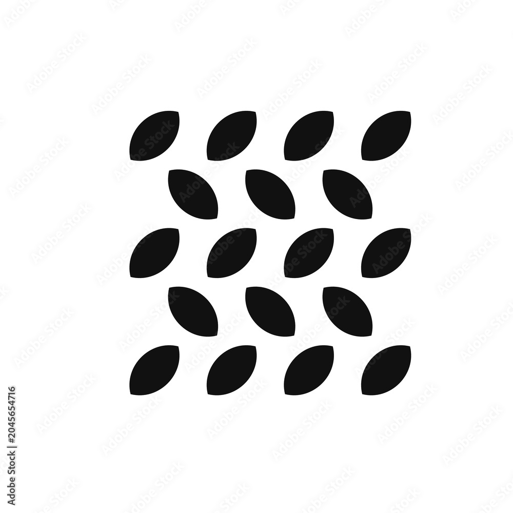 Fototapeta premium A repeating pattern of stylized leaf shapes.
