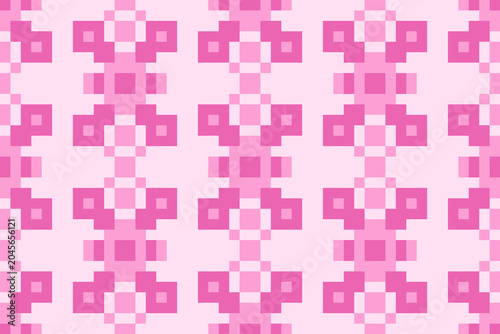 Seamless pixel pink pattern illustration