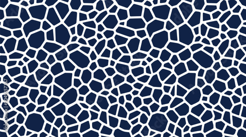 Irregular polygonal pattern with dark blue and white coloration