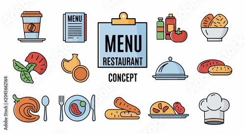 Restaurant Menu Food Icons.