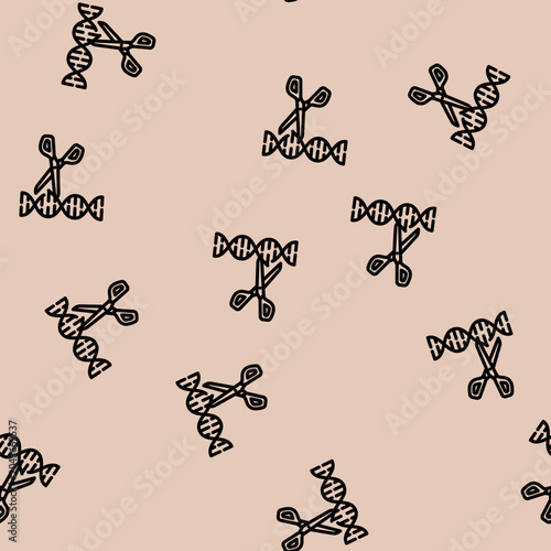 Quadro su tela gene editing scissors genetic line seamless pattern gene editing scissors geneti