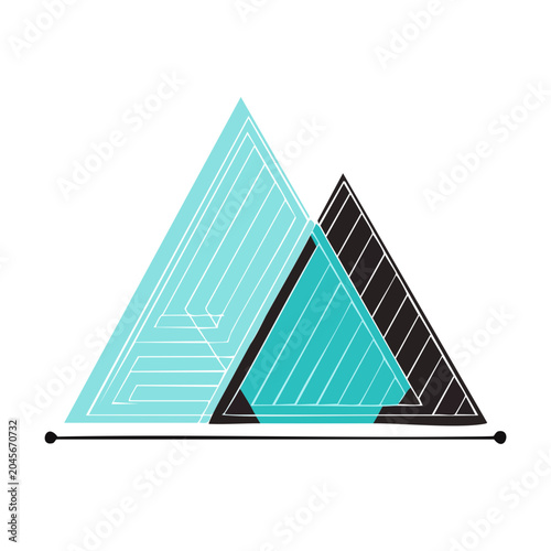 Geometric mountain abstract design