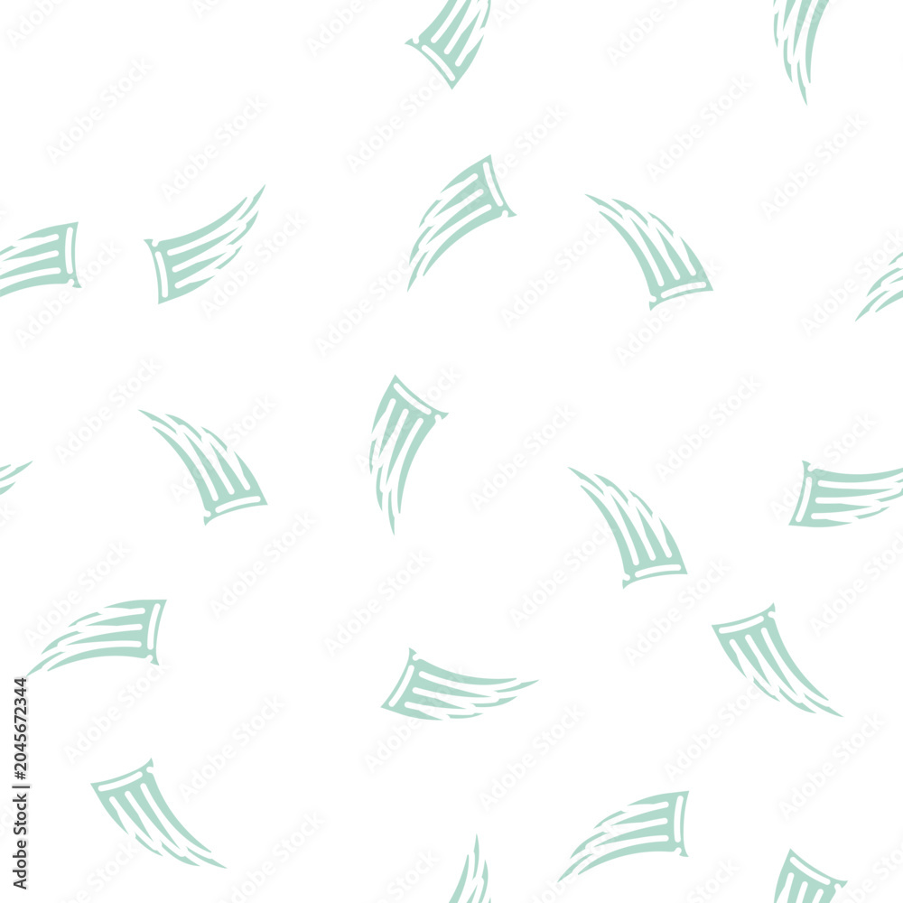 Naklejka premium abstract wing glyph vector seamless pattern. abstract wing thin illustration
