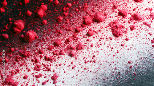 Crimson Dust Particles Sprinkled Across a Textured Surface