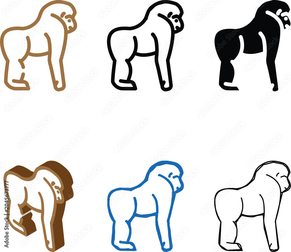Fototapeta premium monkey animal color icon vector. monkey animal sign. edition isolated symbol illustration