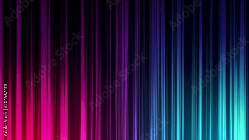 Neon Vertical Lines Motion Background Loop, Vibrant Gradient Glowing Animation