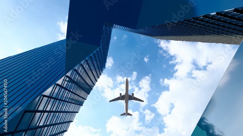  The plane flew over the CCTV headquarters building in Beijing(3D software Lumion makes non-AI)
