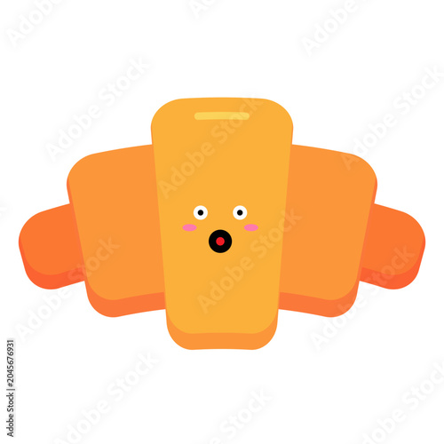 Canvastavla Cute Croissant Illustration