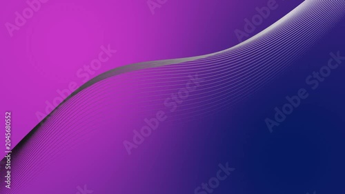 Abstract Elegant Wave Lines on Purple and Blue Gradient Background