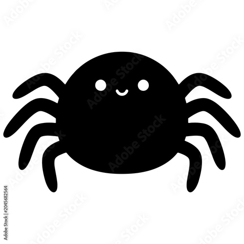 Fotografie Cute Spider Silhouette Vector Icon