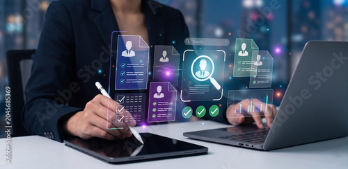 Tableau sur toile ai human resource recruitment platform showing automated candidate profile scree
