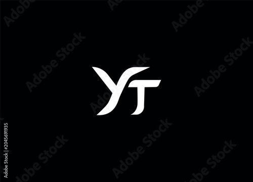 YT initial letter logo design and vector design