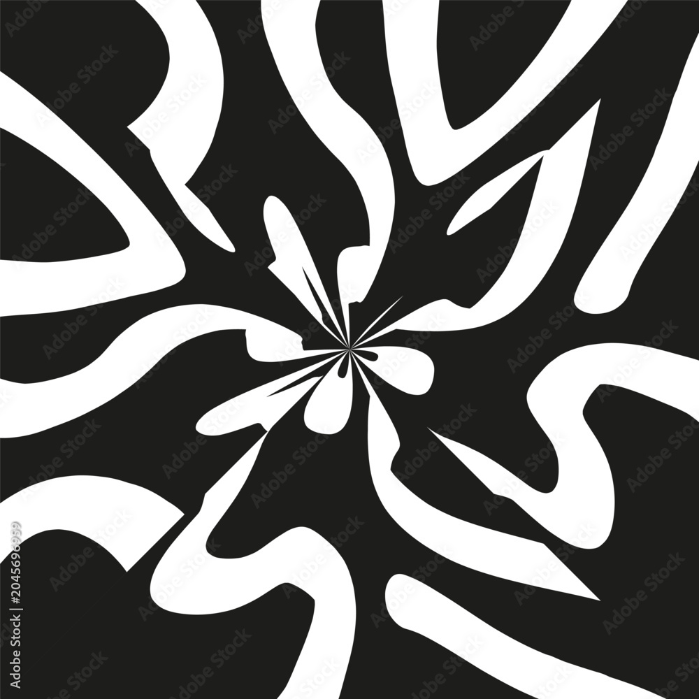 Slika na platnu Abstract monochrome swirl pattern vector