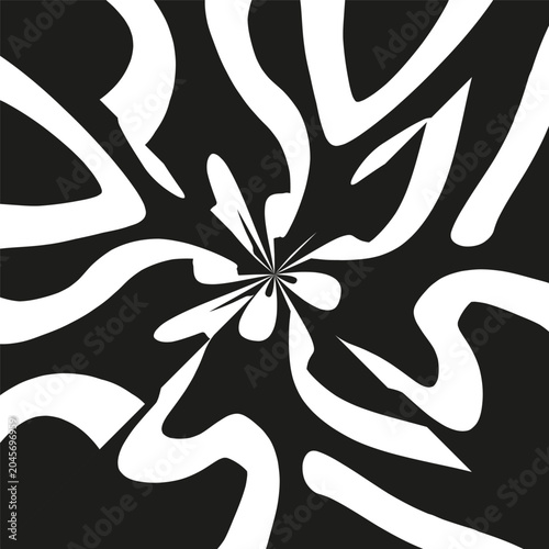 Slika na platnu Abstract monochrome swirl pattern vector